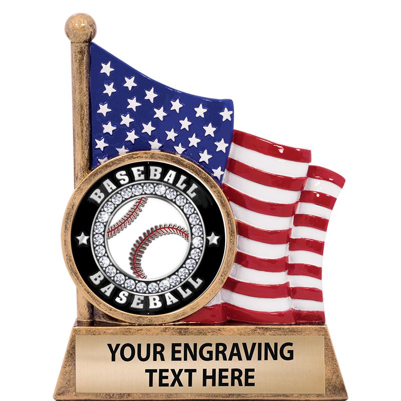 5" AMERICAN FLAG INSERT SCLPT