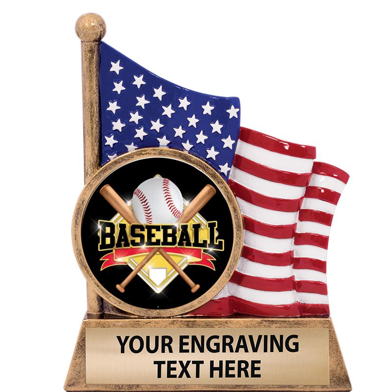 5" AMERICAN FLAG INSERT SCLPT