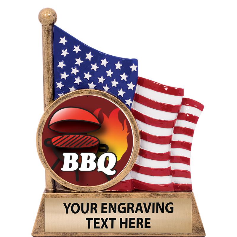 5" AMERICAN FLAG INSERT SCLPT