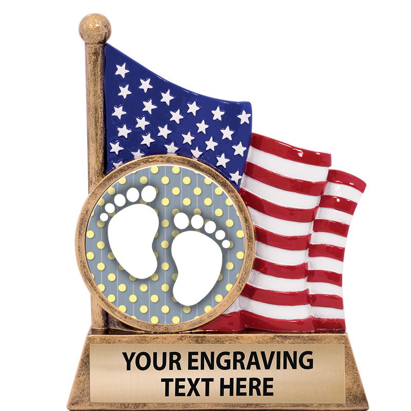 5" AMERICAN FLAG INSERT SCLPT