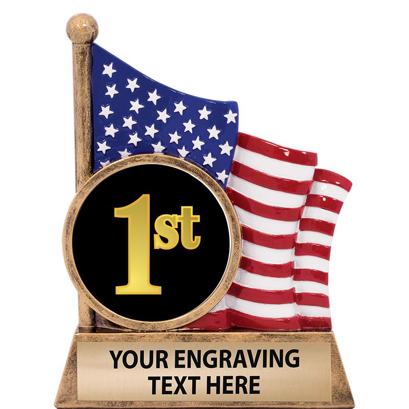 5" AMERICAN FLAG INSERT SCLPT