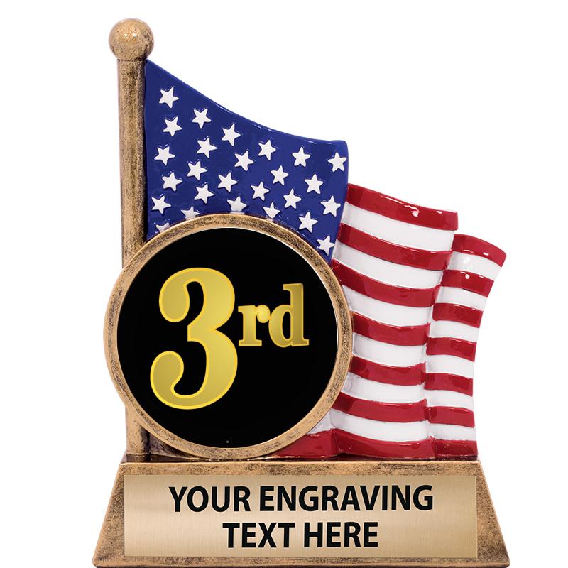 5" AMERICAN FLAG INSERT SCLPT