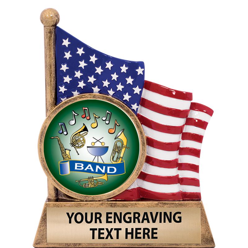 5" AMERICAN FLAG INSERT SCLPT