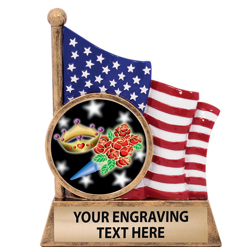 5" AMERICAN FLAG INSERT SCLPT