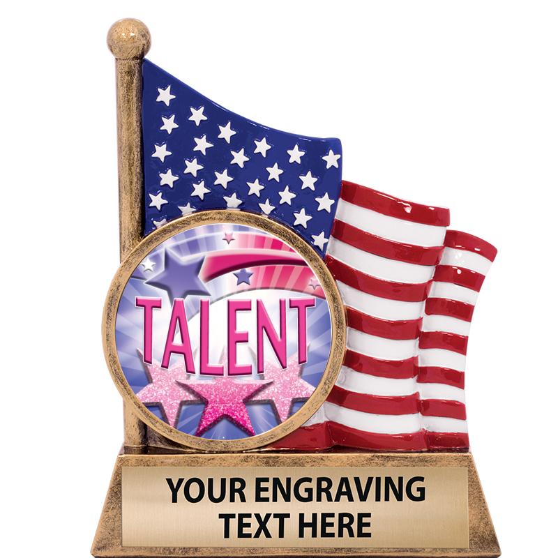 5" AMERICAN FLAG INSERT SCLPT