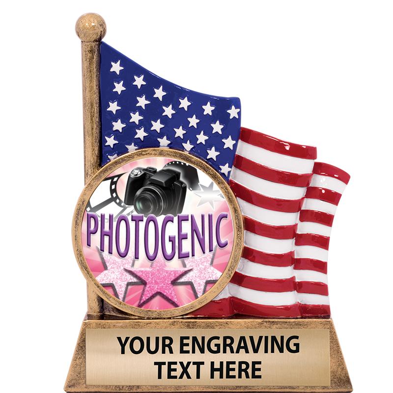 5" AMERICAN FLAG INSERT SCLPT