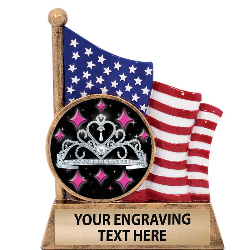 5" AMERICAN FLAG INSERT SCLPT