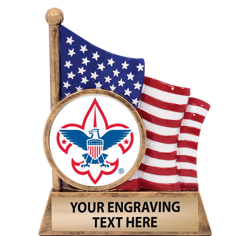 5" AMERICAN FLAG INSERT SCLPT