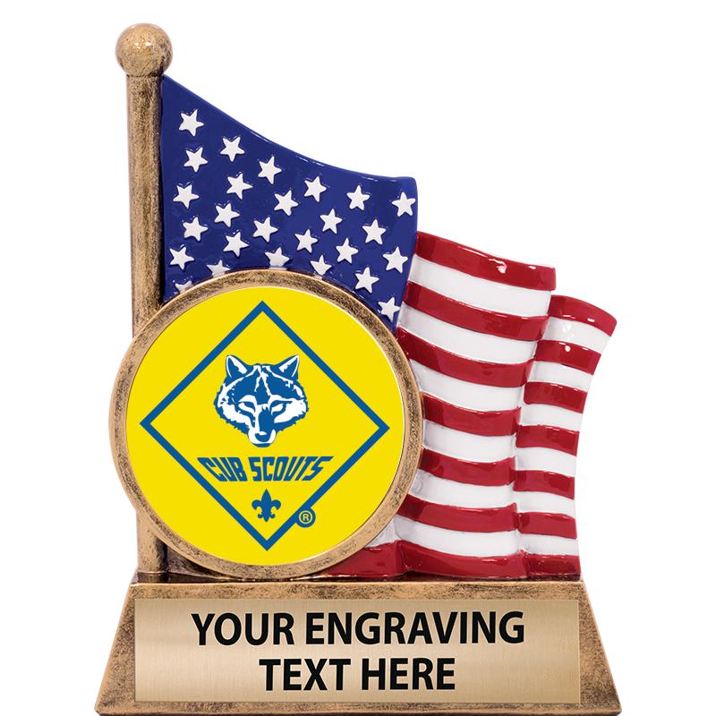 5" AMERICAN FLAG INSERT SCLPT