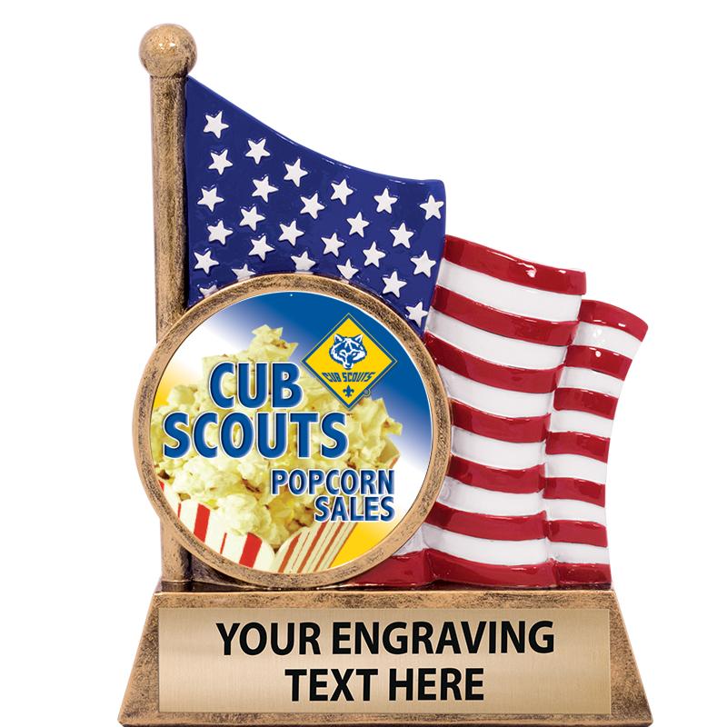 5" AMERICAN FLAG INSERT SCLPT