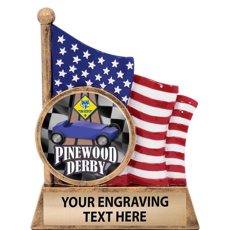 5" AMERICAN FLAG INSERT SCLPT