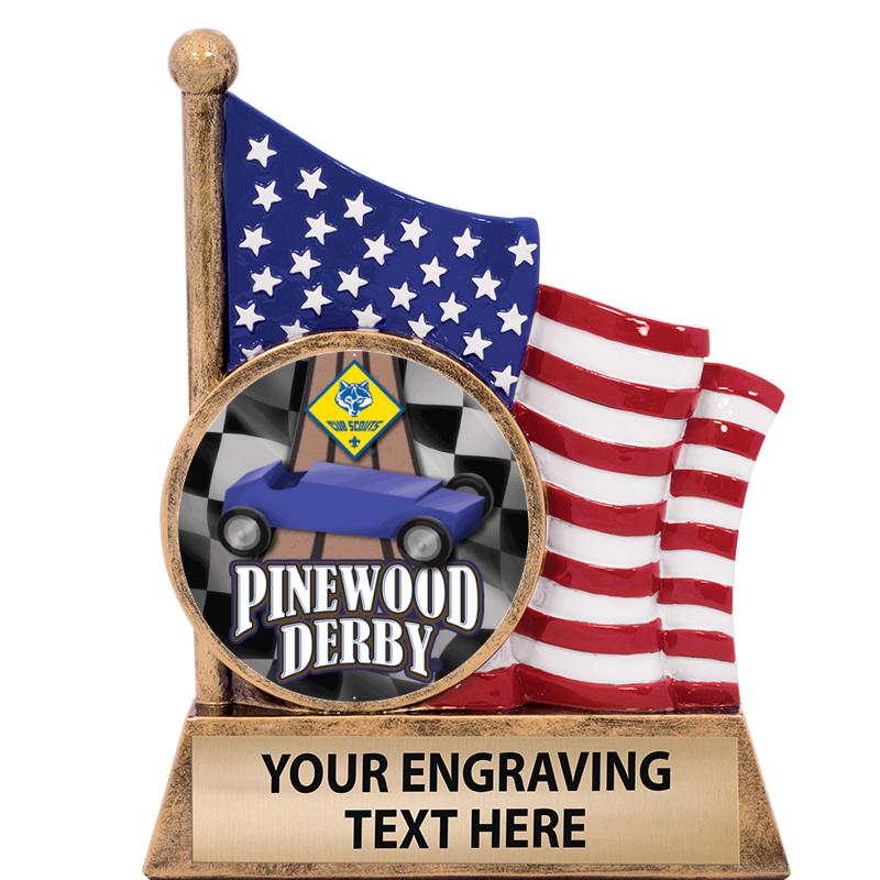 5" AMERICAN FLAG INSERT SCLPT