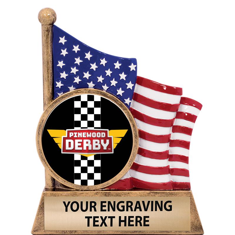 5" AMERICAN FLAG INSERT SCLPT