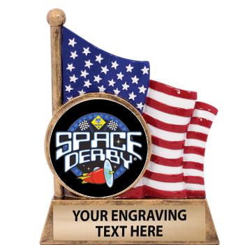 5" AMERICAN FLAG INSERT SCLPT