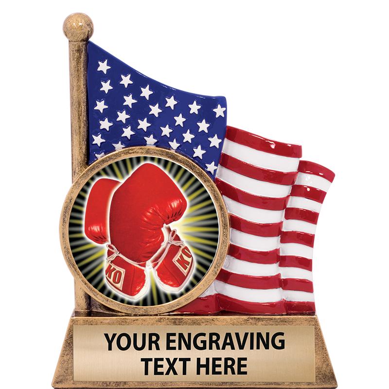 5" AMERICAN FLAG INSERT SCLPT