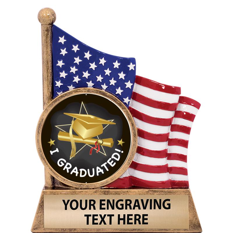 5" AMERICAN FLAG INSERT SCLPT