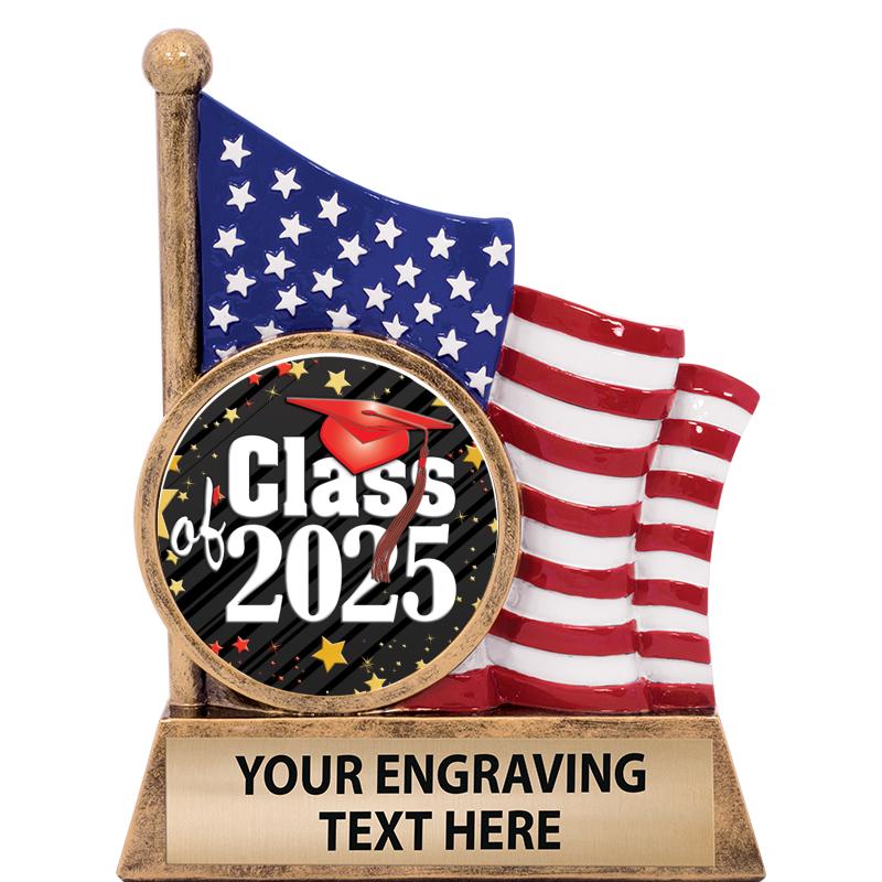 5" AMERICAN FLAG INSERT SCLPT