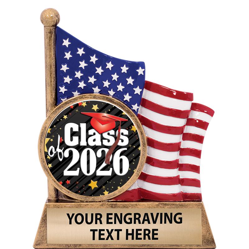 5" AMERICAN FLAG INSERT SCLPT