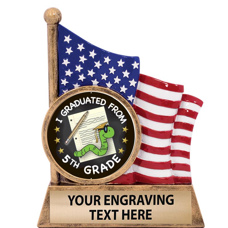 5" AMERICAN FLAG INSERT SCLPT