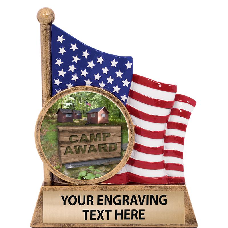 5" AMERICAN FLAG INSERT SCLPT