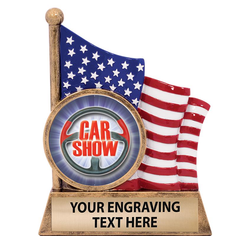 5" AMERICAN FLAG INSERT SCLPT