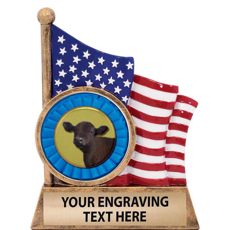 5" AMERICAN FLAG INSERT SCLPT