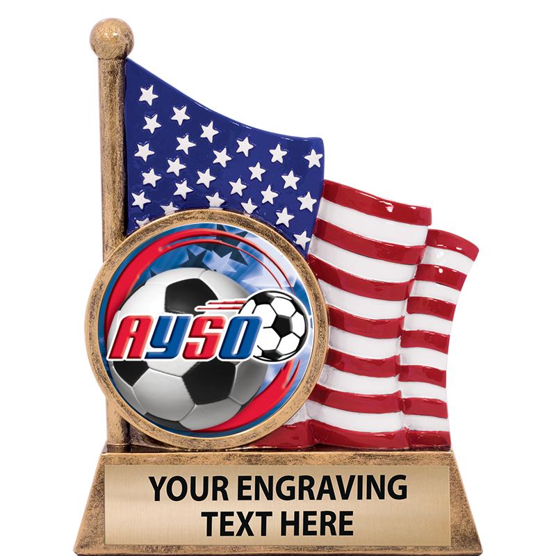 5" AMERICAN FLAG INSERT SCLPT