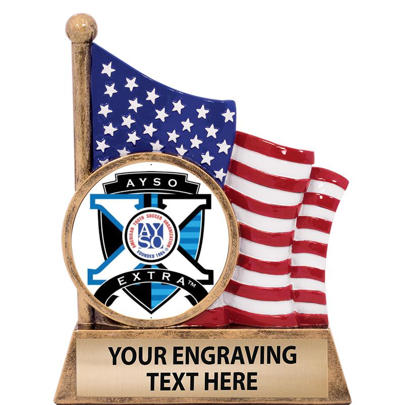 5" AMERICAN FLAG INSERT SCLPT