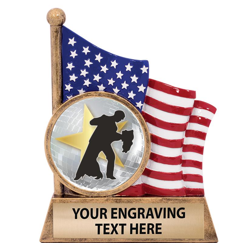 5" AMERICAN FLAG INSERT SCLPT