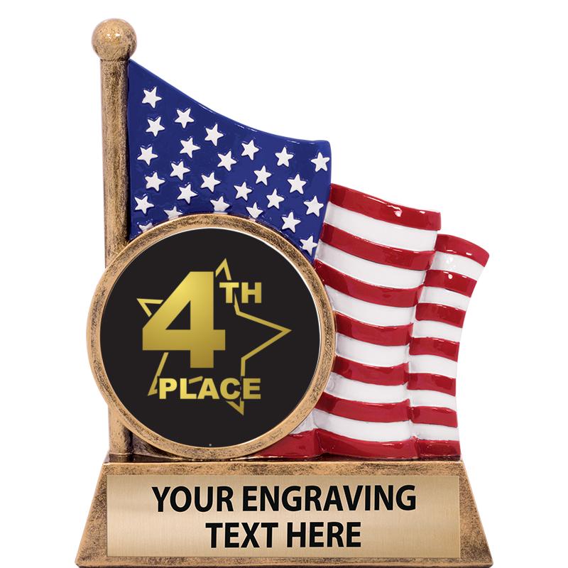 5" AMERICAN FLAG INSERT SCLPT