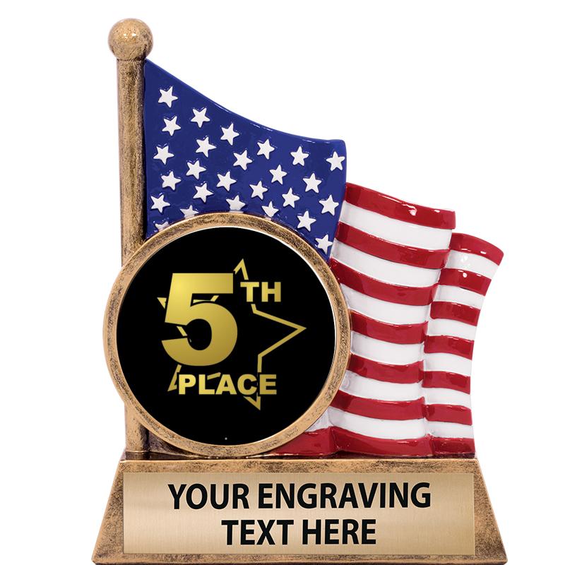 5" AMERICAN FLAG INSERT SCLPT