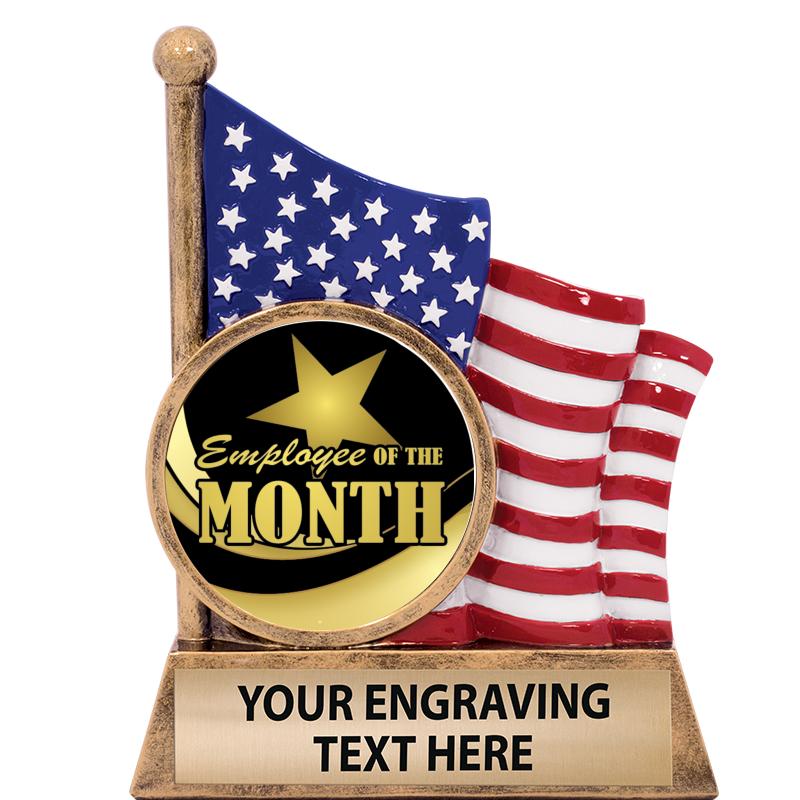 5" AMERICAN FLAG INSERT SCLPT