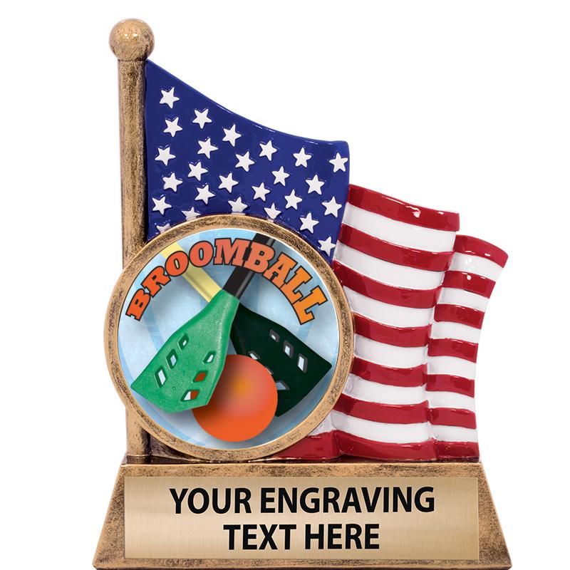 5" AMERICAN FLAG INSERT SCLPT