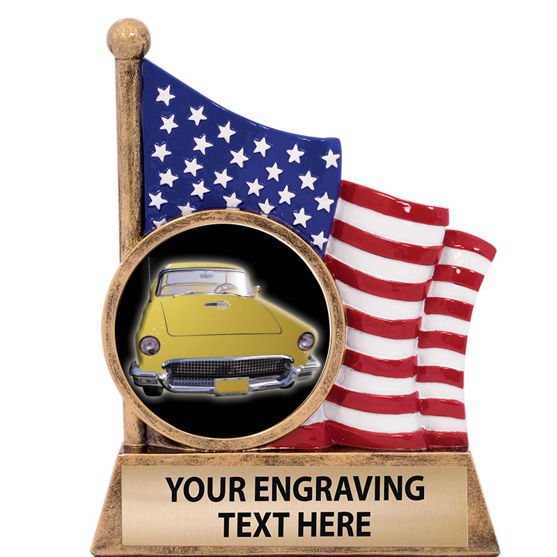 5" AMERICAN FLAG INSERT SCLPT