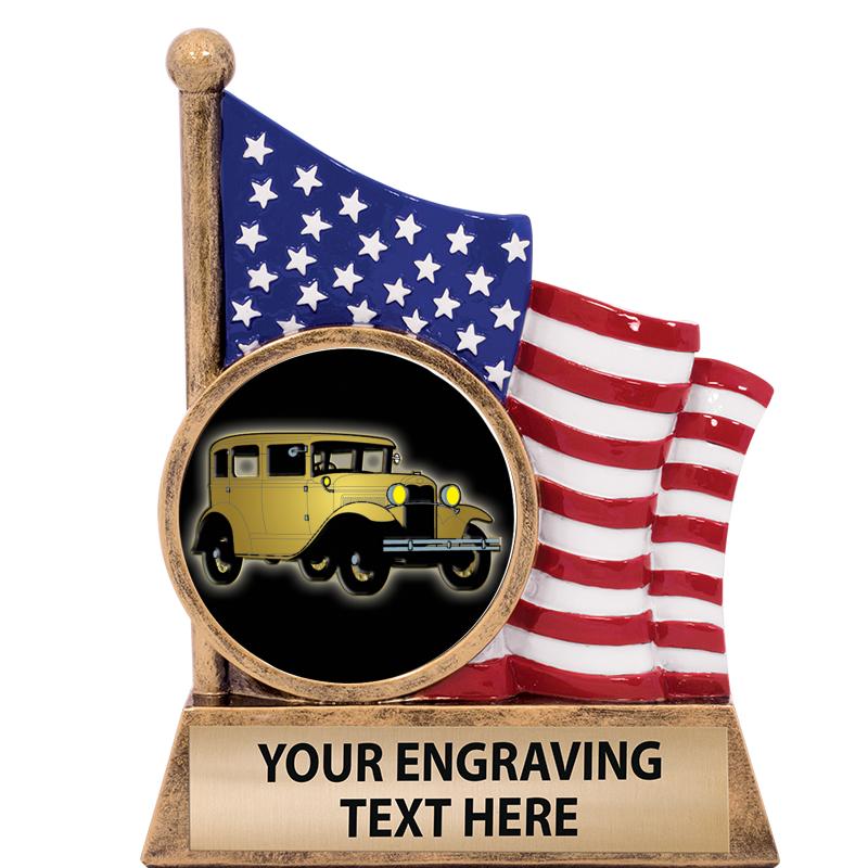 5" AMERICAN FLAG INSERT SCLPT