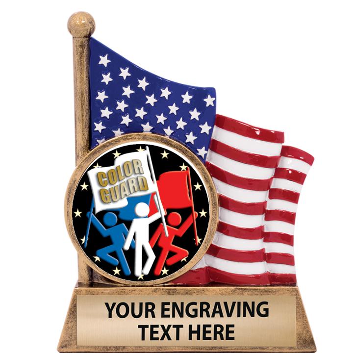 5" AMERICAN FLAG INSERT SCLPT