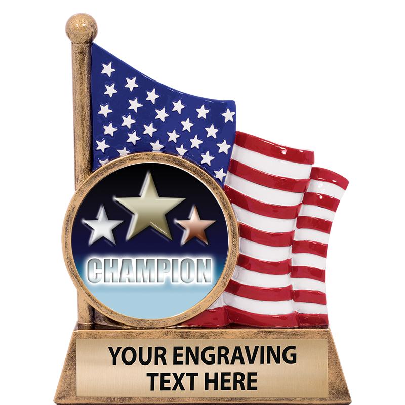 5" AMERICAN FLAG INSERT SCLPT