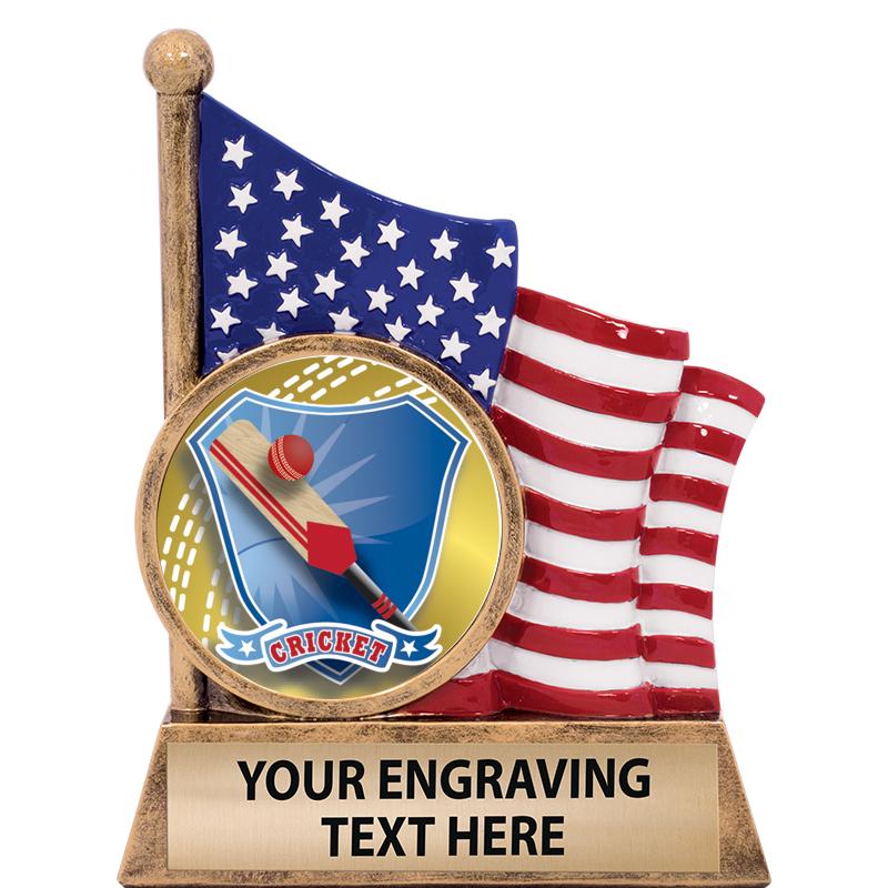 5" AMERICAN FLAG INSERT SCLPT