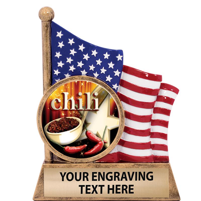 5" AMERICAN FLAG INSERT SCLPT