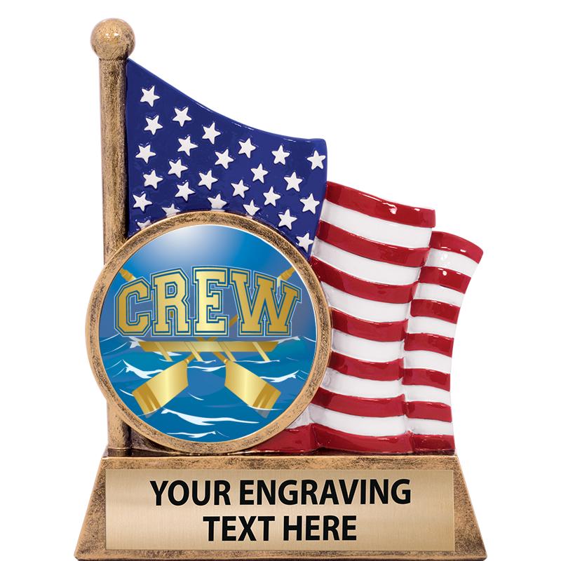 5" AMERICAN FLAG INSERT SCLPT