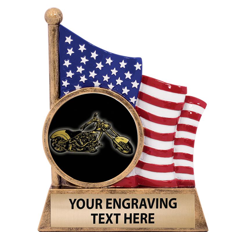 5" AMERICAN FLAG INSERT SCLPT