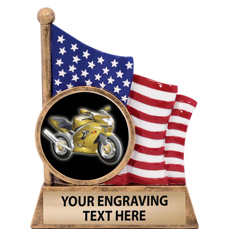 5" AMERICAN FLAG INSERT SCLPT