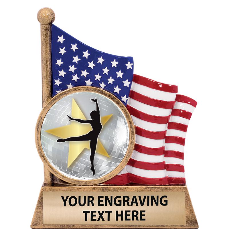 5" AMERICAN FLAG INSERT SCLPT