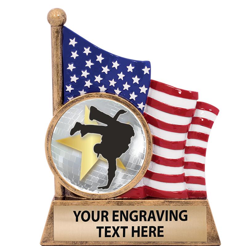 5" AMERICAN FLAG INSERT SCLPT
