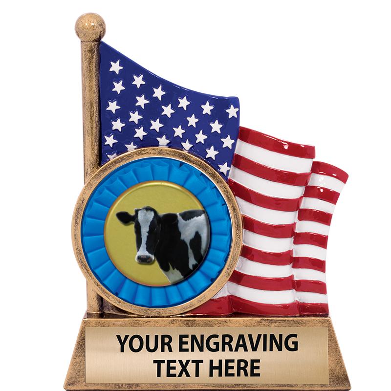 5" AMERICAN FLAG INSERT SCLPT