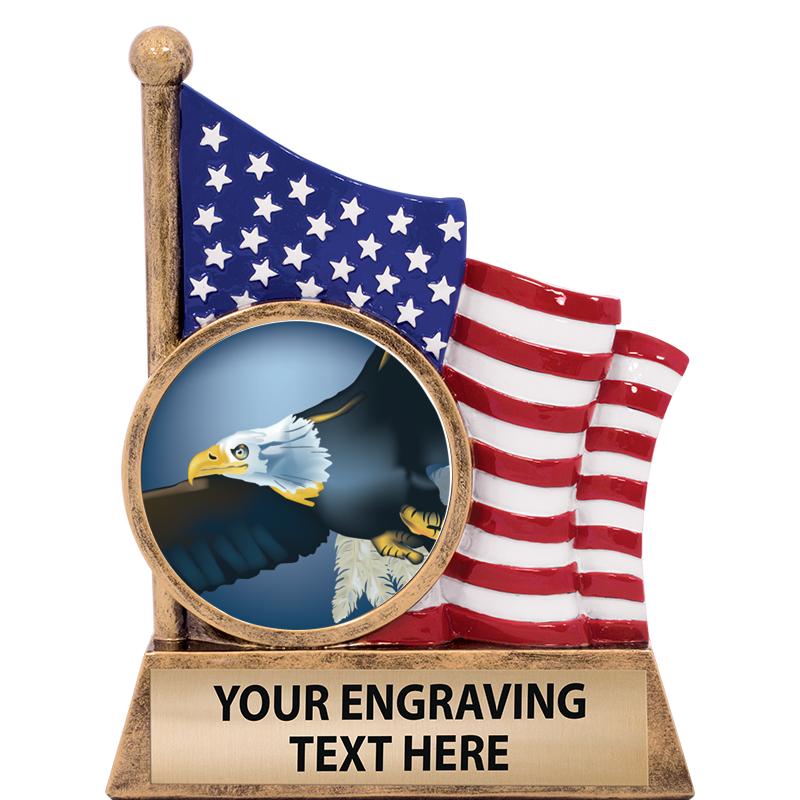 5" AMERICAN FLAG INSERT SCLPT