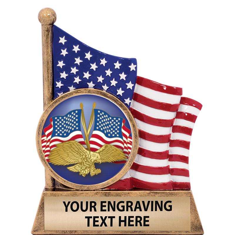 5" AMERICAN FLAG INSERT SCLPT