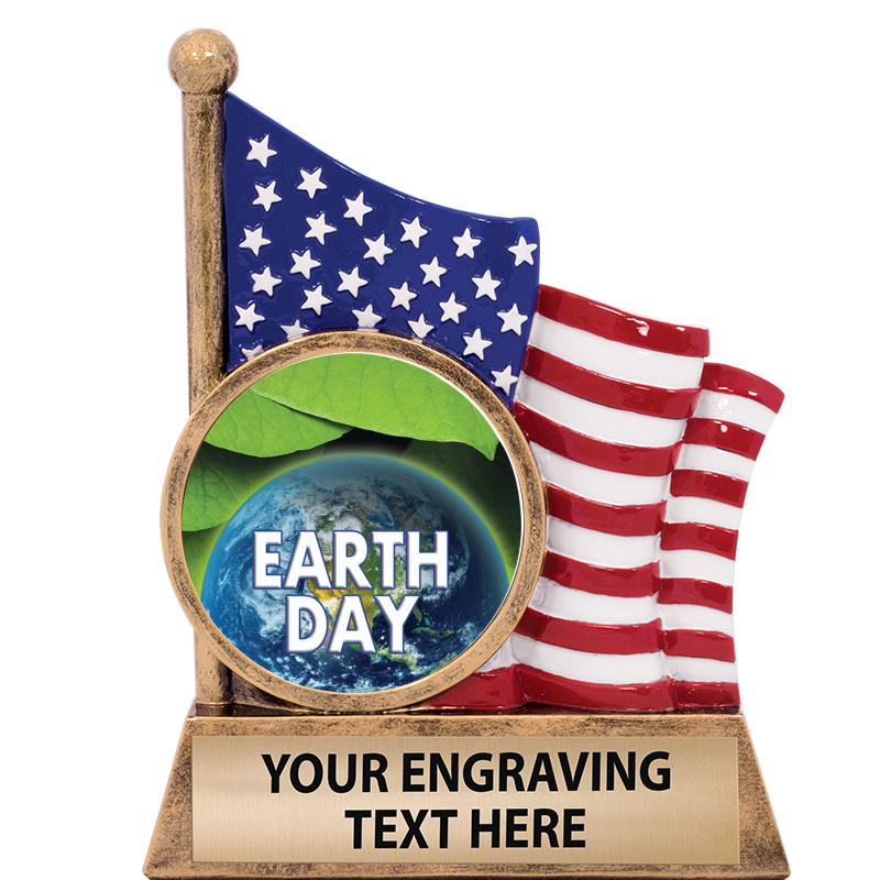 5" AMERICAN FLAG INSERT SCLPT