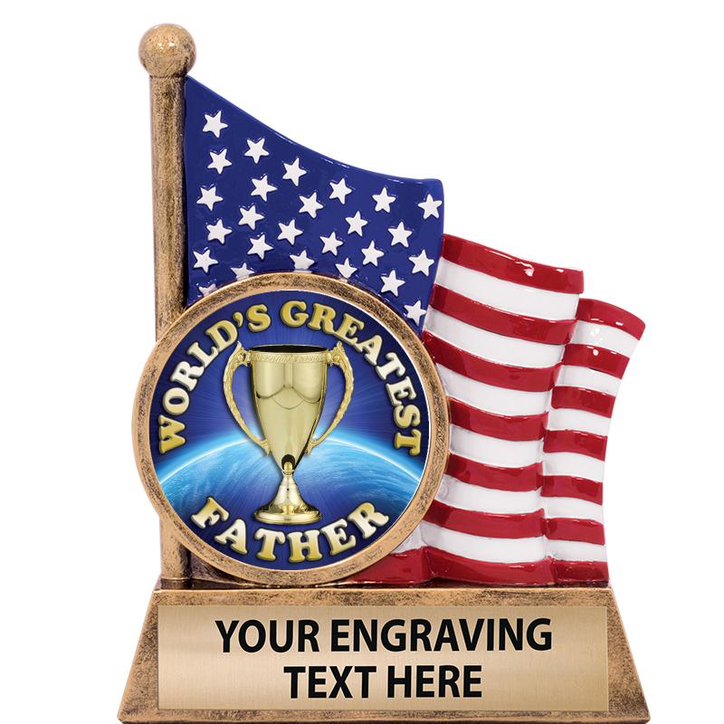 5" AMERICAN FLAG INSERT SCLPT