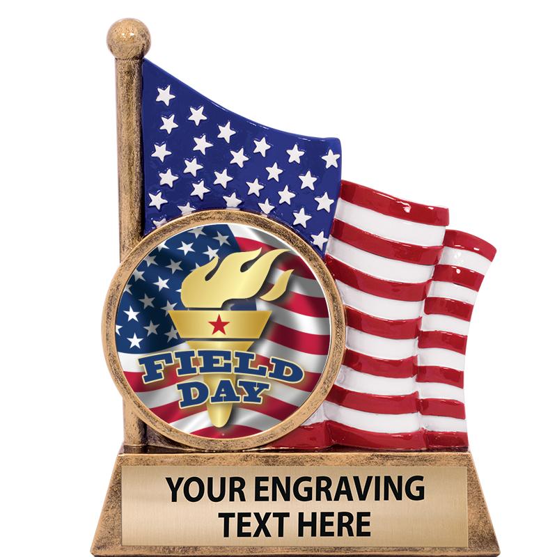 5" AMERICAN FLAG INSERT SCLPT